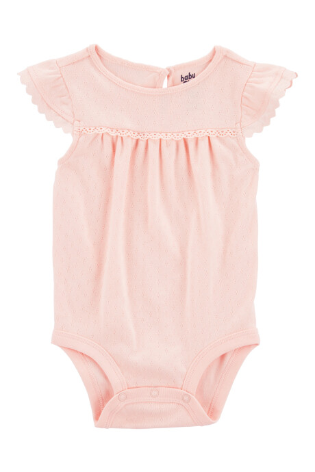 Body de algodón calado, rosado Body de algodón calado, rosado