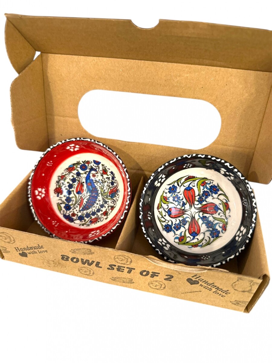 SET BOWLS X2 - ROJO Y NEGRO 