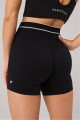 Short Seamless Scrunch Short 4 Mujer Black/Classic White Fabletics