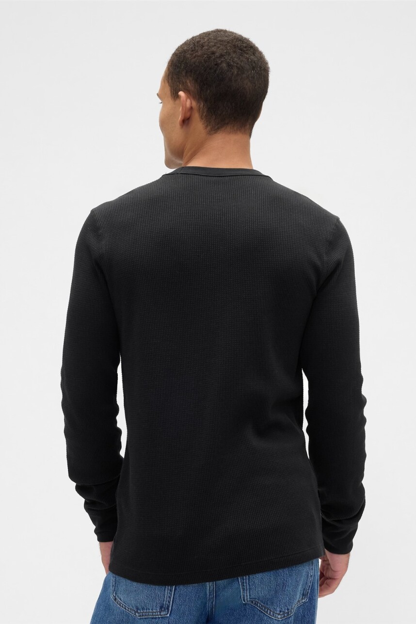 Remera Waffle Hombre Black