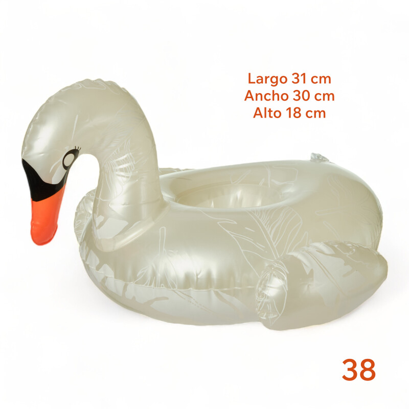 Inflable Posa Vaso Bebida Para Piscina Variedad Diseños 3 Cisne 3