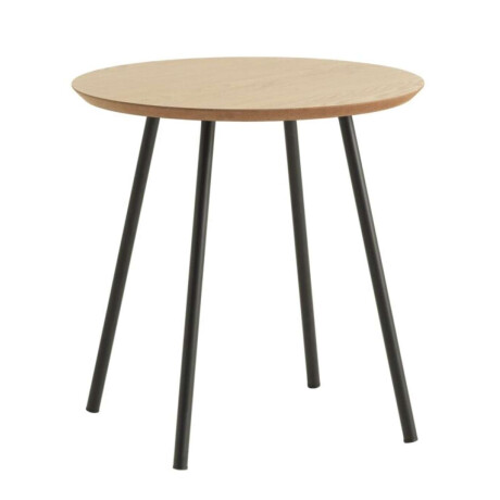 Mesa Auxiliar Nybo Ø40 Roble/Negro