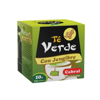 Té Verde con Jengibre Cabral 10 unidades Te Verde Con Jengibre Cabral