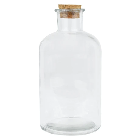 BOTELLA DE VIDRIO CON TAPON DE CORCHO 500ML BOTELLA DE VIDRIO CON TAPON DE CORCHO 500ML