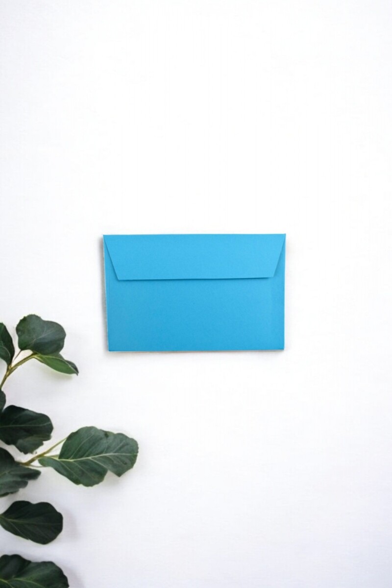 Sobre color 120 grs 6,5x10 cm. - TURQUESA 