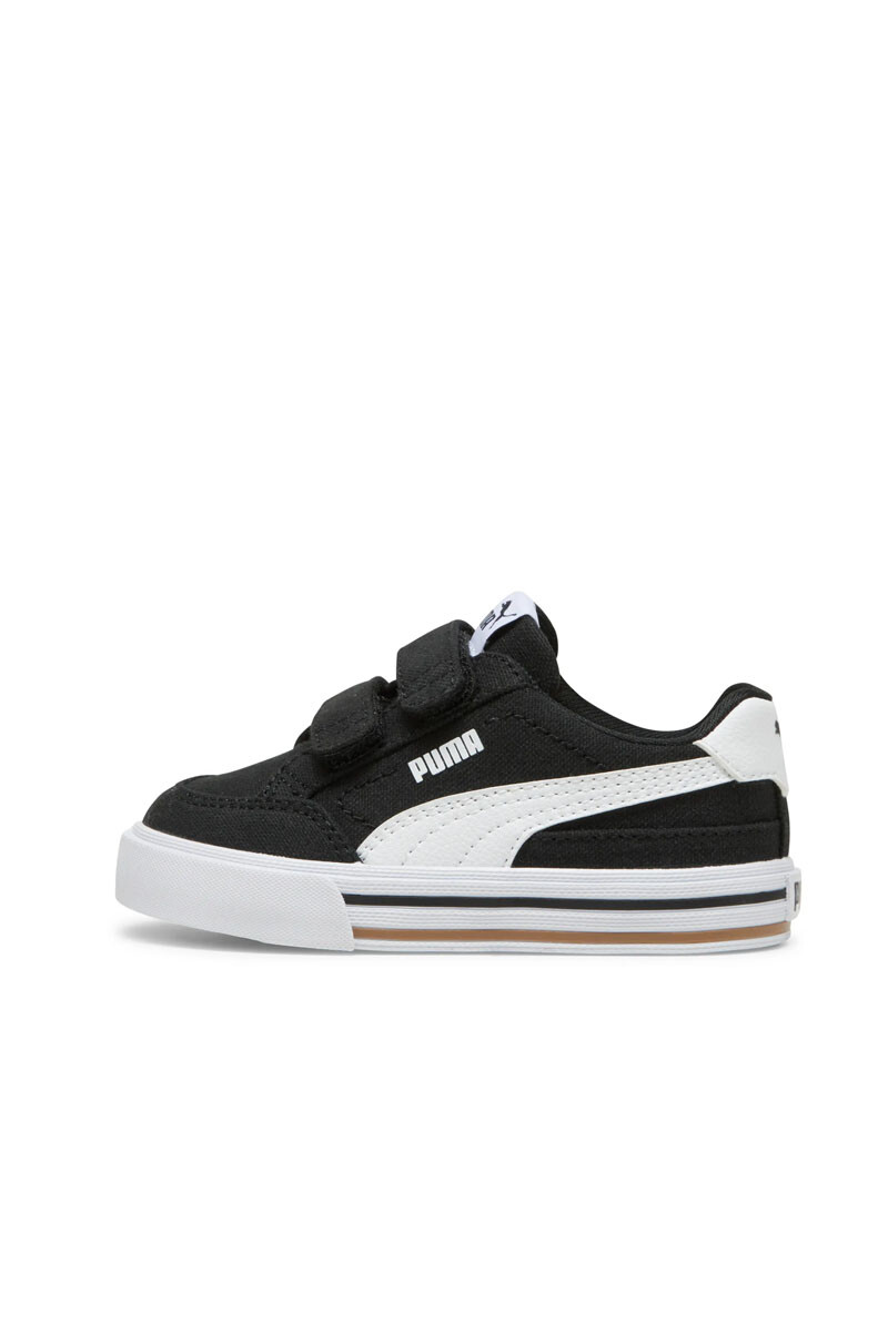 Champion Puma niños Court Classic Vulc Velcros Negro