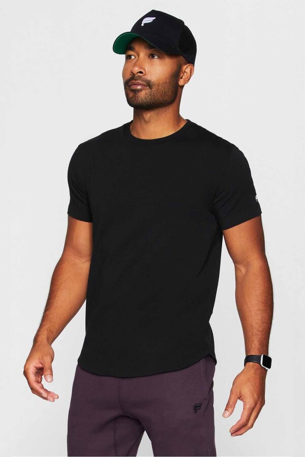 Polo Manga Corta The 24-7 Tee Curved Hem Hombre Black