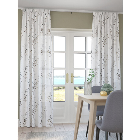 Cortina KINN 1x140x300 flores Estampado