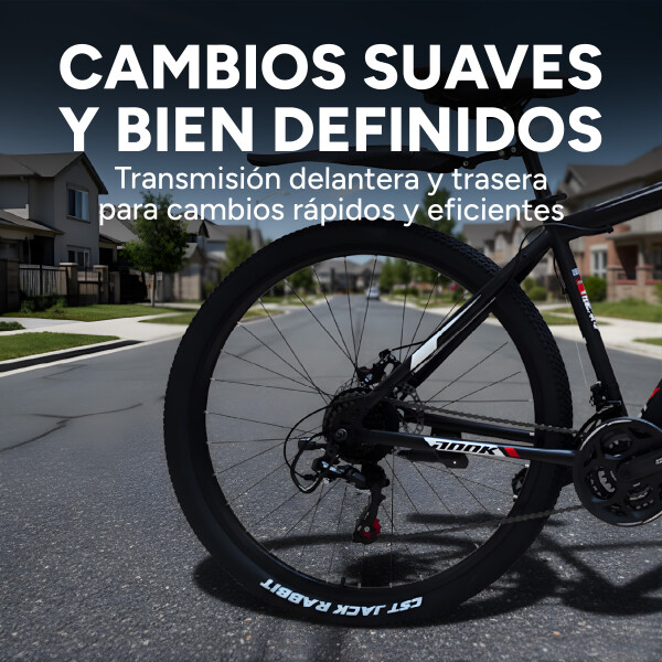 Bicicleta Jook Montaña Rod 29 Freno Disco 21 Velocid Shimano Color Negro Blanco