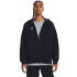 UA Rival Fleece FZ Hoodie-GRY BLK-001