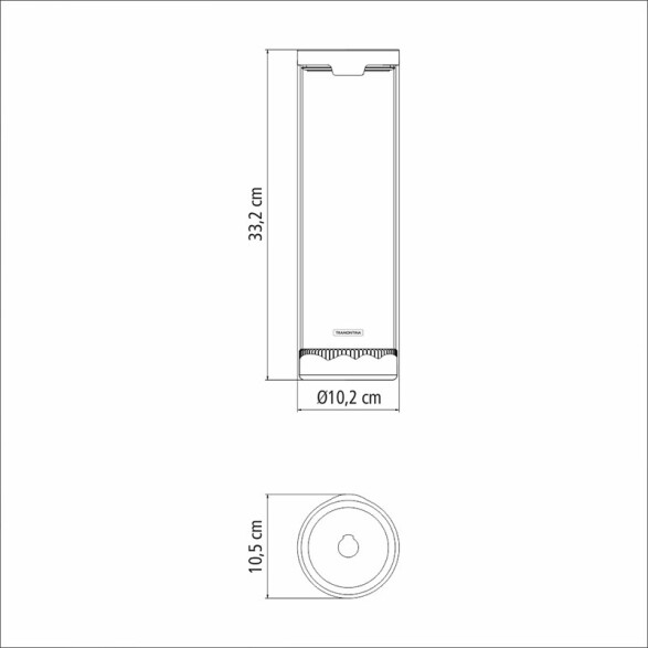 Recipiente vidrio hermético 2,0lt base y tapa silicona -TRAMONTINA TF0356