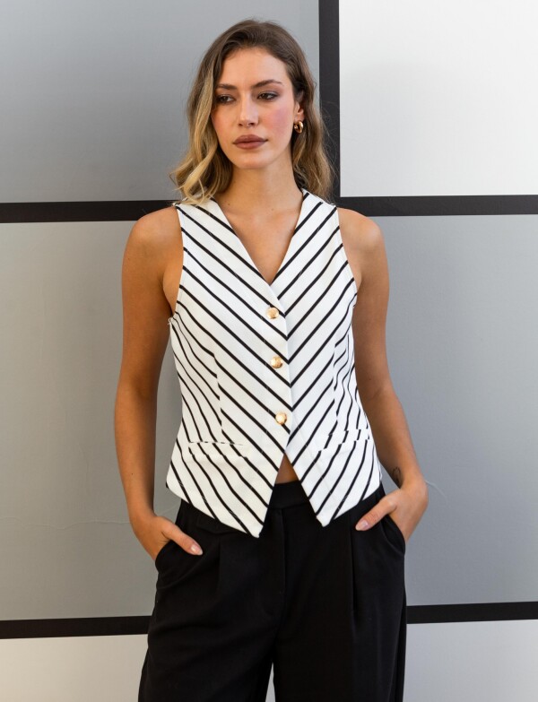 Chaleco Marine BLANCO/NEGRO