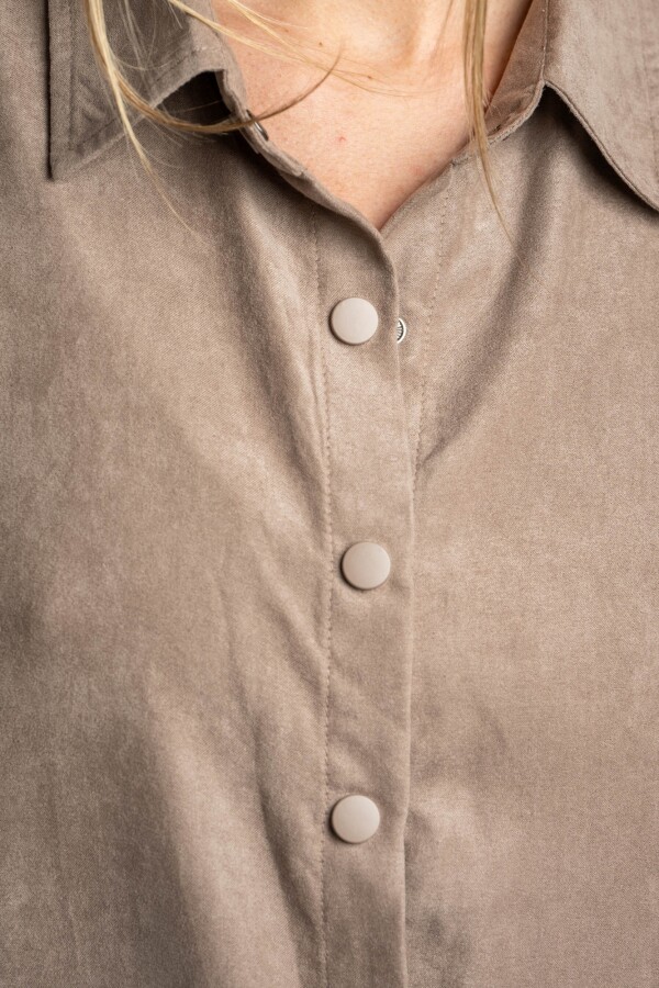 Camisa Gamuza Vegana Mocha