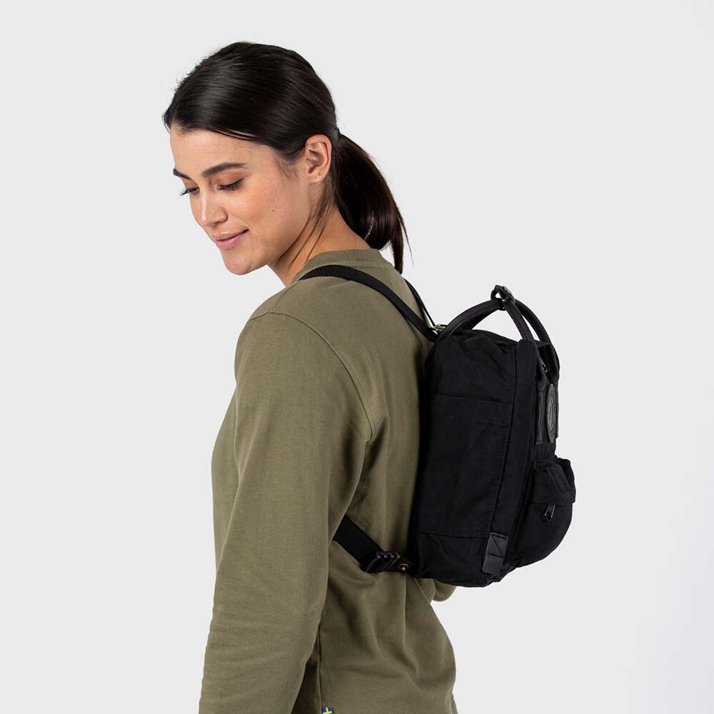Mochila Fjallraven Kanken No. 2 Black Mini Unisex Black