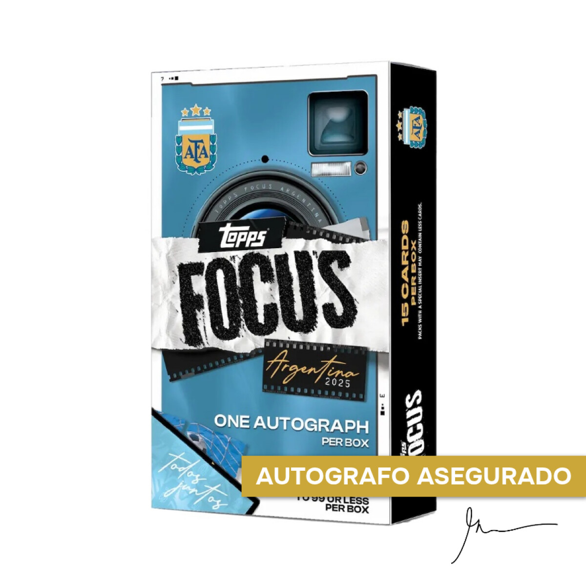 Argentina Topps Focus 2025 - Contiene 15 tarjetas [1 autógrafo asegurado] 