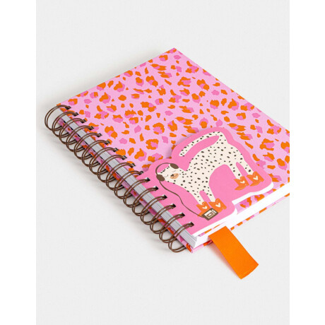 Cuaderno A5 Anillado Con Memo Con Formita Y Stickers Rosa Claro