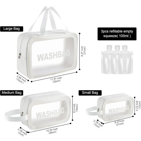 Organizador impermeable para valija WASHBAG Blanco