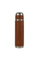 Termo de acero forrado Marron