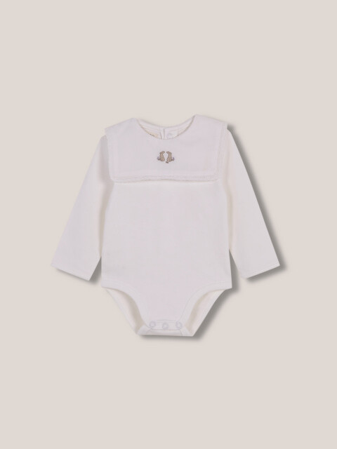 Body Cuello Bordado Blanco Roto