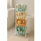 Organizador Plástico De Colores Con Ruedas 4 Estantes P/niño Organizador Plástico De Colores Con Ruedas 4 Estantes P/niño