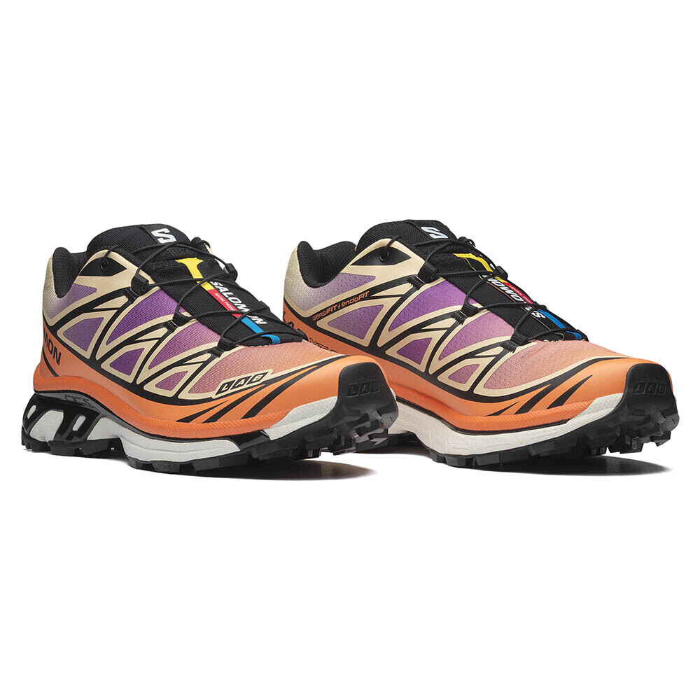 Zapatillas Salomon Xt-6 Unisex Black/Almond Cream/Dragon Fire