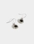 Aros Colgantes Cortos Con strass Aros Colgantes Con Strass - Plateado Niquel