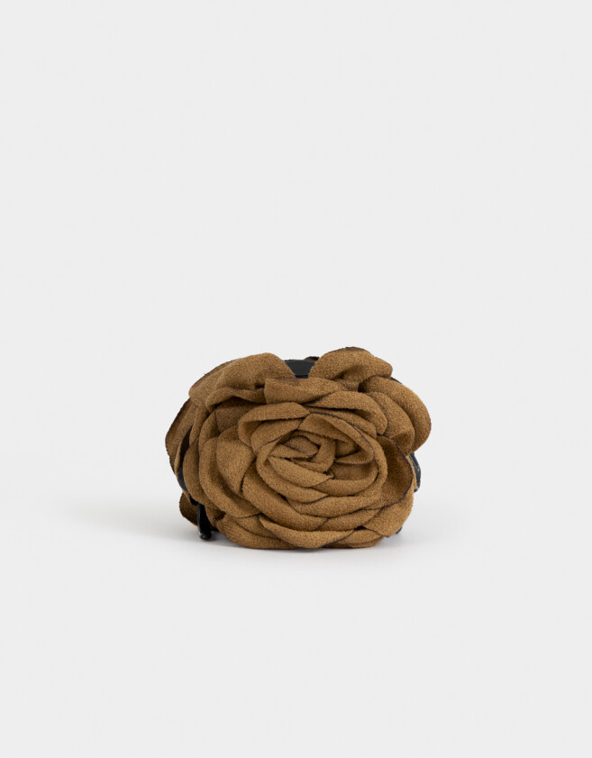 Broche Suede Broche Flor Suede - Marron Beige