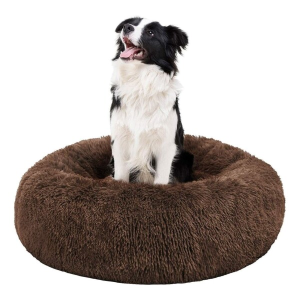 Cucha Cama Colchon Puff Plush Mascota Antiestress 60cm Color Variante MARRON