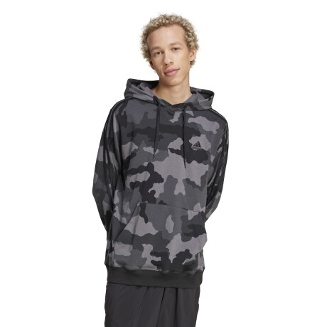 Canguro de Hombre Adidas Seasonal Essentials Camouflage Negro - Gris