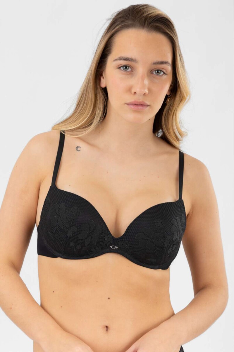 Soutien prefromado push up dracena - Negro 