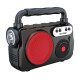 Parlante Radio Fm Linterna Led Bluetooth Y Manija Rojo