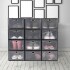 Caja Zapatos Zapatera Transparente Organizador Apilable Color Variante Negro