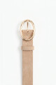 Cinturón simil gamuza beige