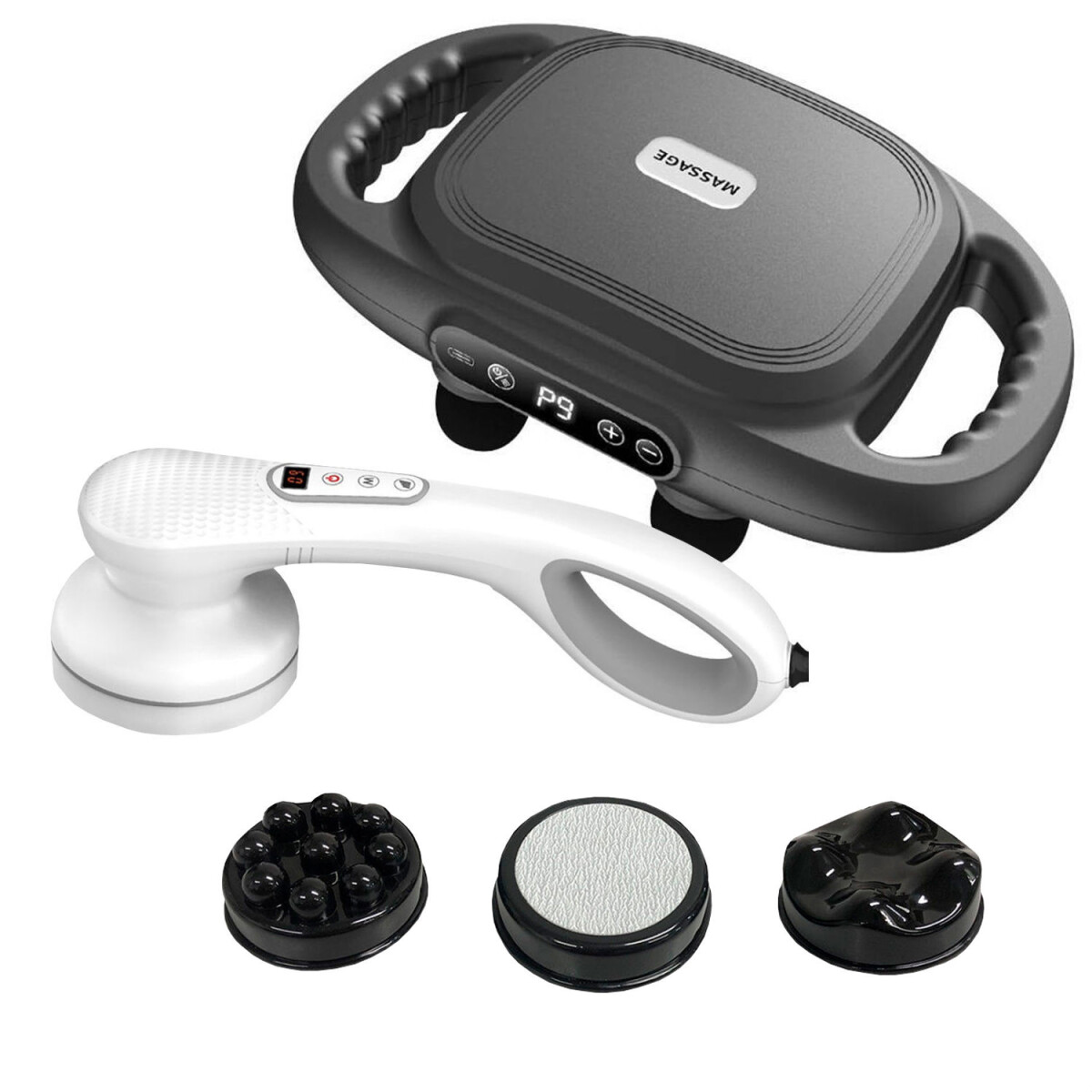 Masajeador Inalámbrico Portátil Ledstar Hm-2189 - GRIS 