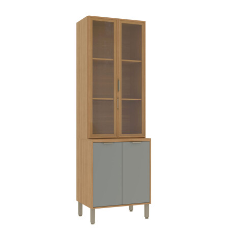 JUEGO COCINA MODULAR ARMARIO CRISTALERO MDP COLORS FREIJO FREIJO Y VERDE