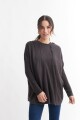 Sweater oversized con capucha GRIS OSCURO