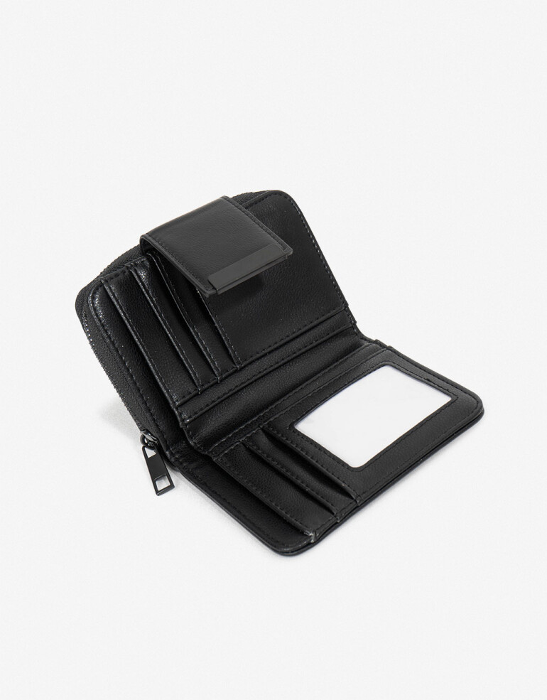 Billetera Billetera Con Solapa - Negro