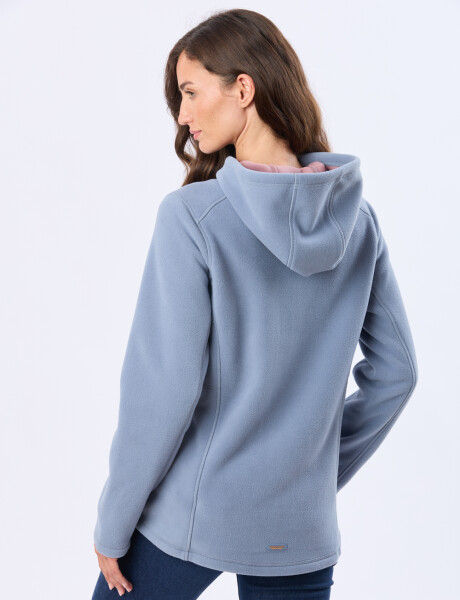 CAMPERA POLAR CON CAPUCHA Lila