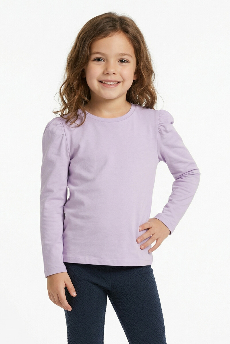 Remera mangas abullonadas - Lavanda 