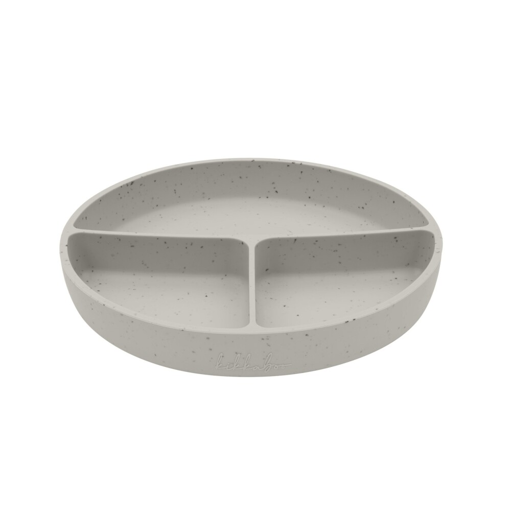 Plato con divisiones y ventosa Kikkaboo Beige