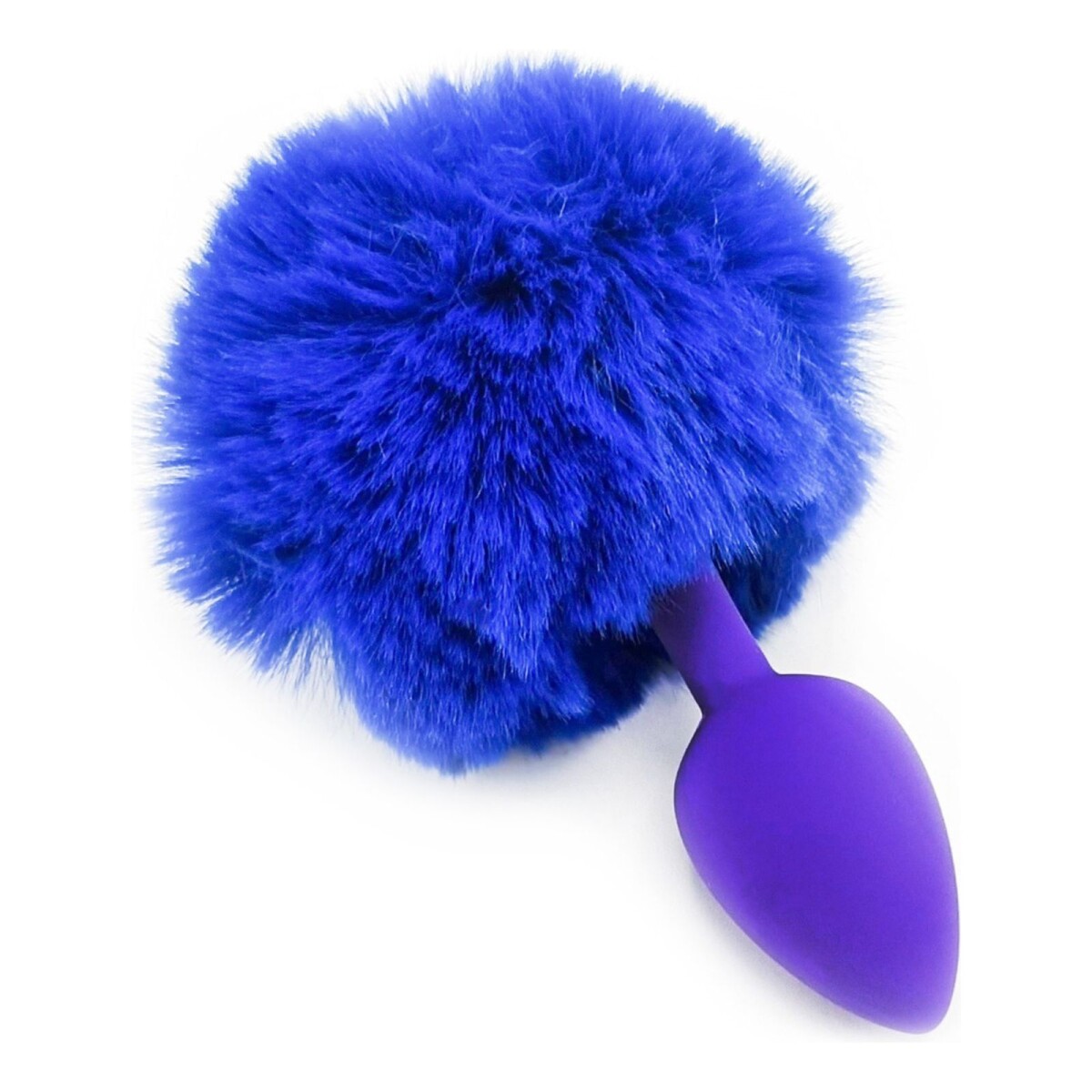 Plug Anal Pompon Conejita Consolador Estimulador Talle L - Color Variante Azul violeta 