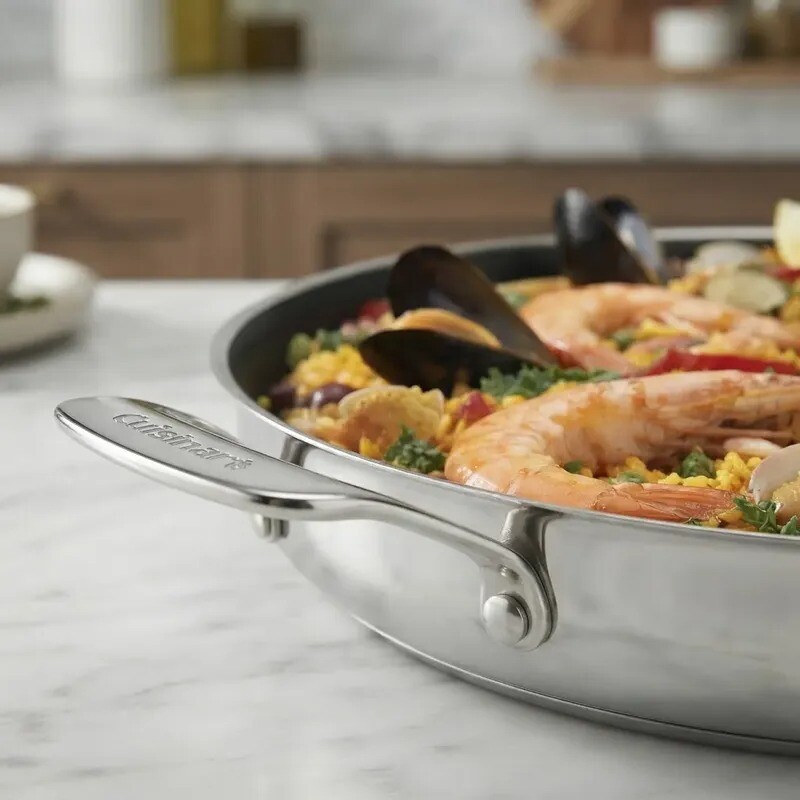 Sartén multiuso de 30cms en acero inoxidable con revestimiento en cerámica y tapa - Cuisinart Sartén multiuso de 30cms en acero inoxidable con revestimiento en cerámica y tapa - Cuisinart