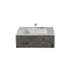 Mueble Gris Tipo Piedra Con Mesada Marmolada - 89.2X51.9X35