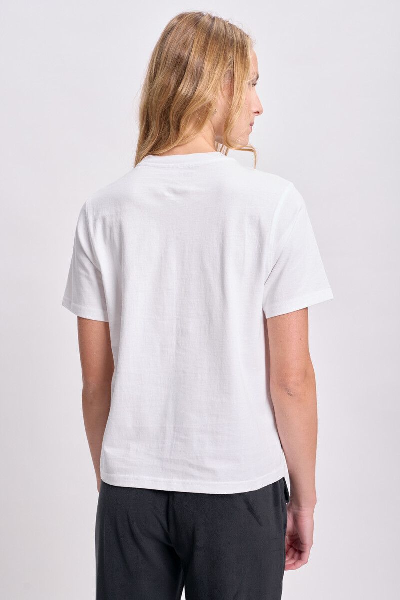 Remera básica estampa Blanco