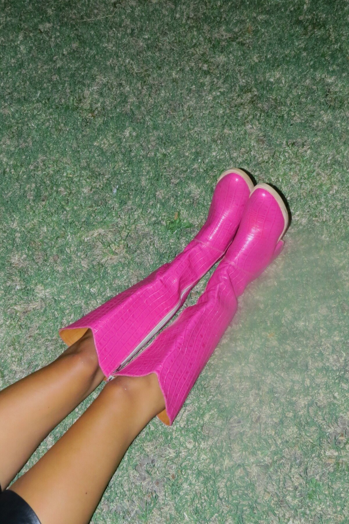 High Heel Boots Crocco Fucsia