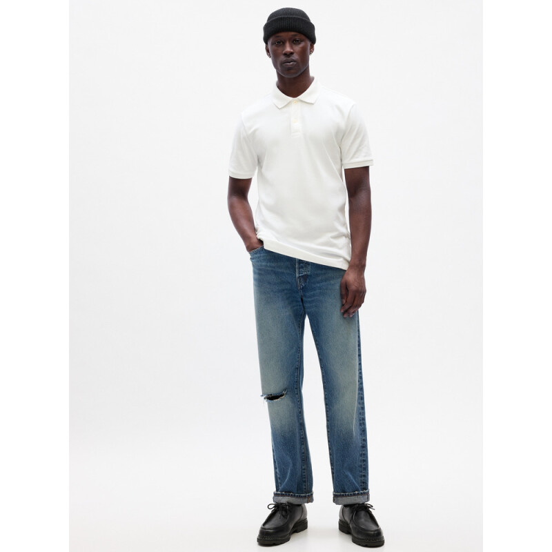 V-STRETCH PIQUE POLO - SOLID WHITE V2 GLOBAL