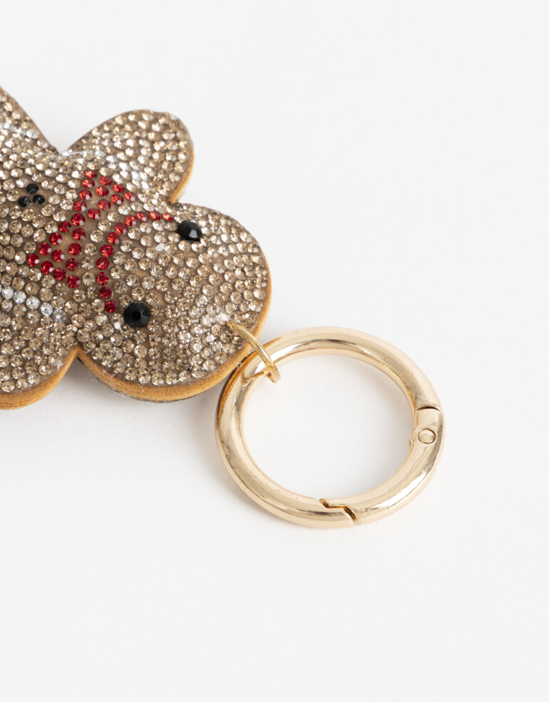 Llavero Strass Llavero Y Bag Charm Galleta De Jengibre - Combinacion Tricolor