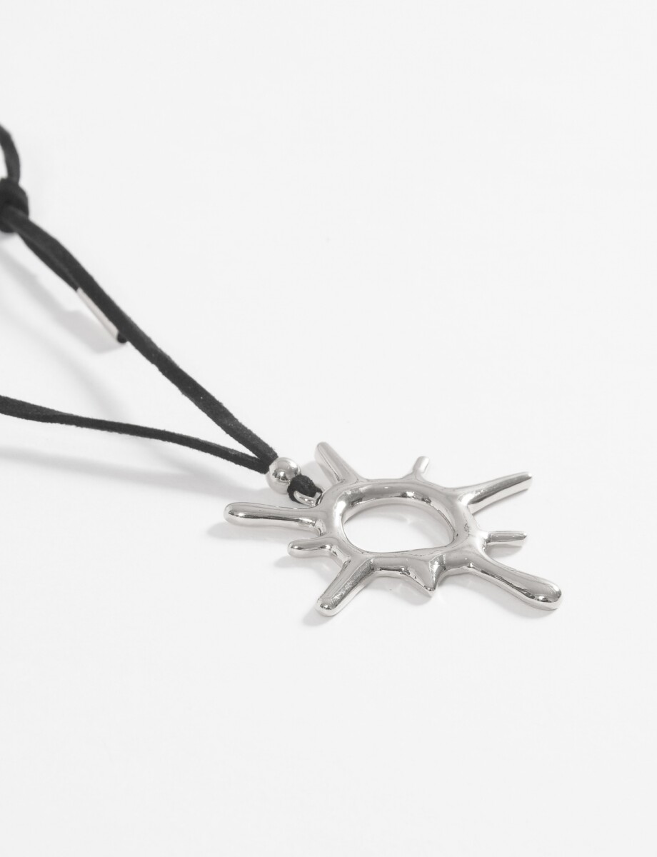 Collar cordón dije sol gotic - plateado 