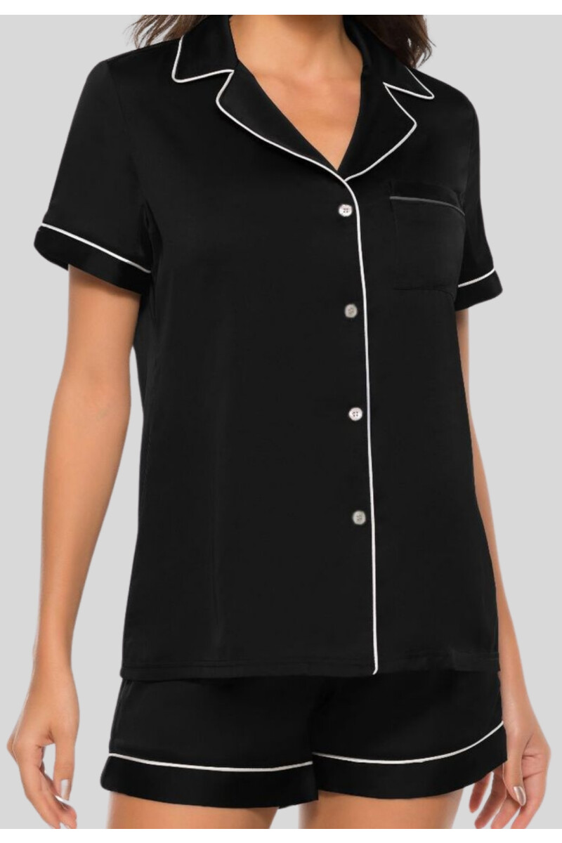 PIJAMA SEDA NEGRO