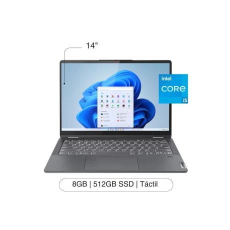 OUTLET - Notebook LENOVO Flex 5i 14' Touchscreen 512GB / 8GB I5-1235U W11 OUTLET - Notebook LENOVO Flex 5i 14' Touchscreen 512GB / 8GB I5-1235U W11